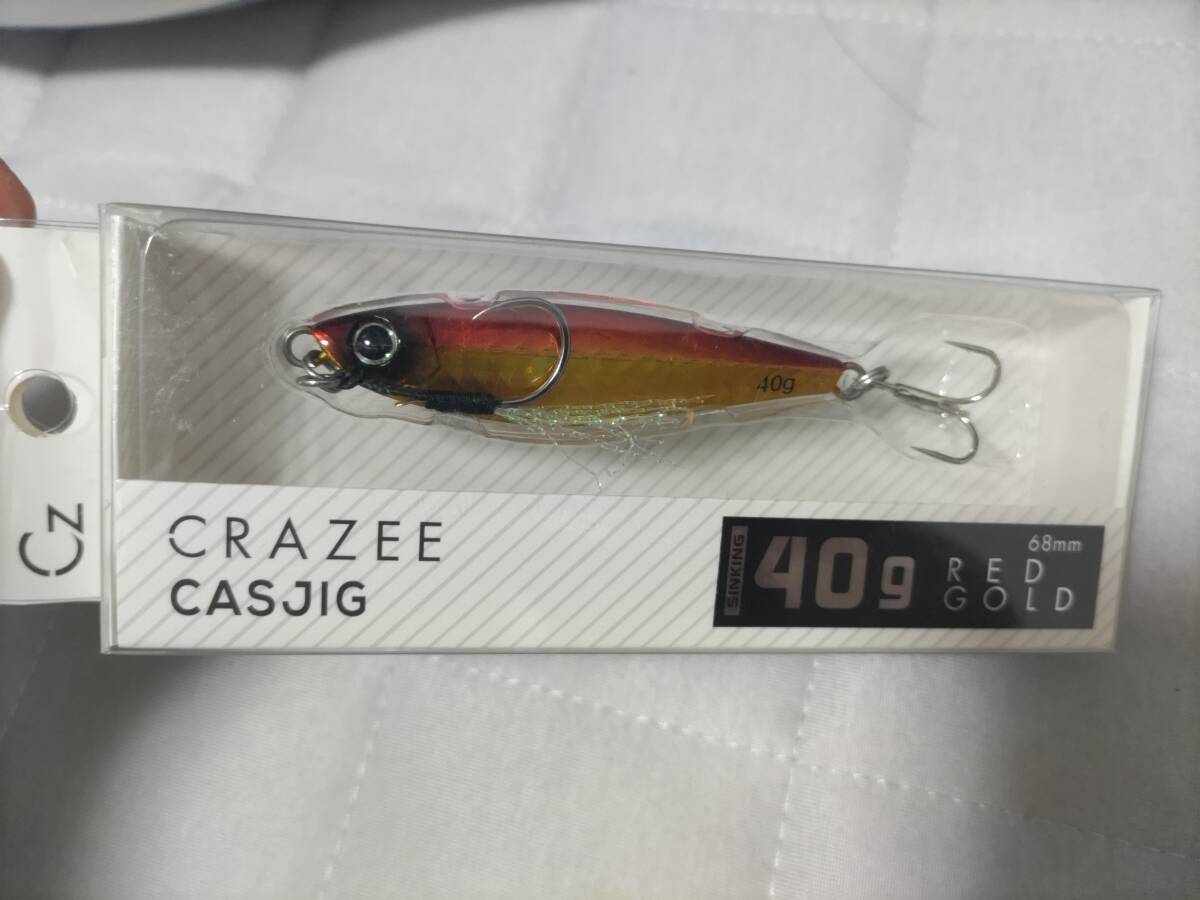 クレイジーキャスジグ40g 68mm アカキン新品 ライトショアジギング拍卖