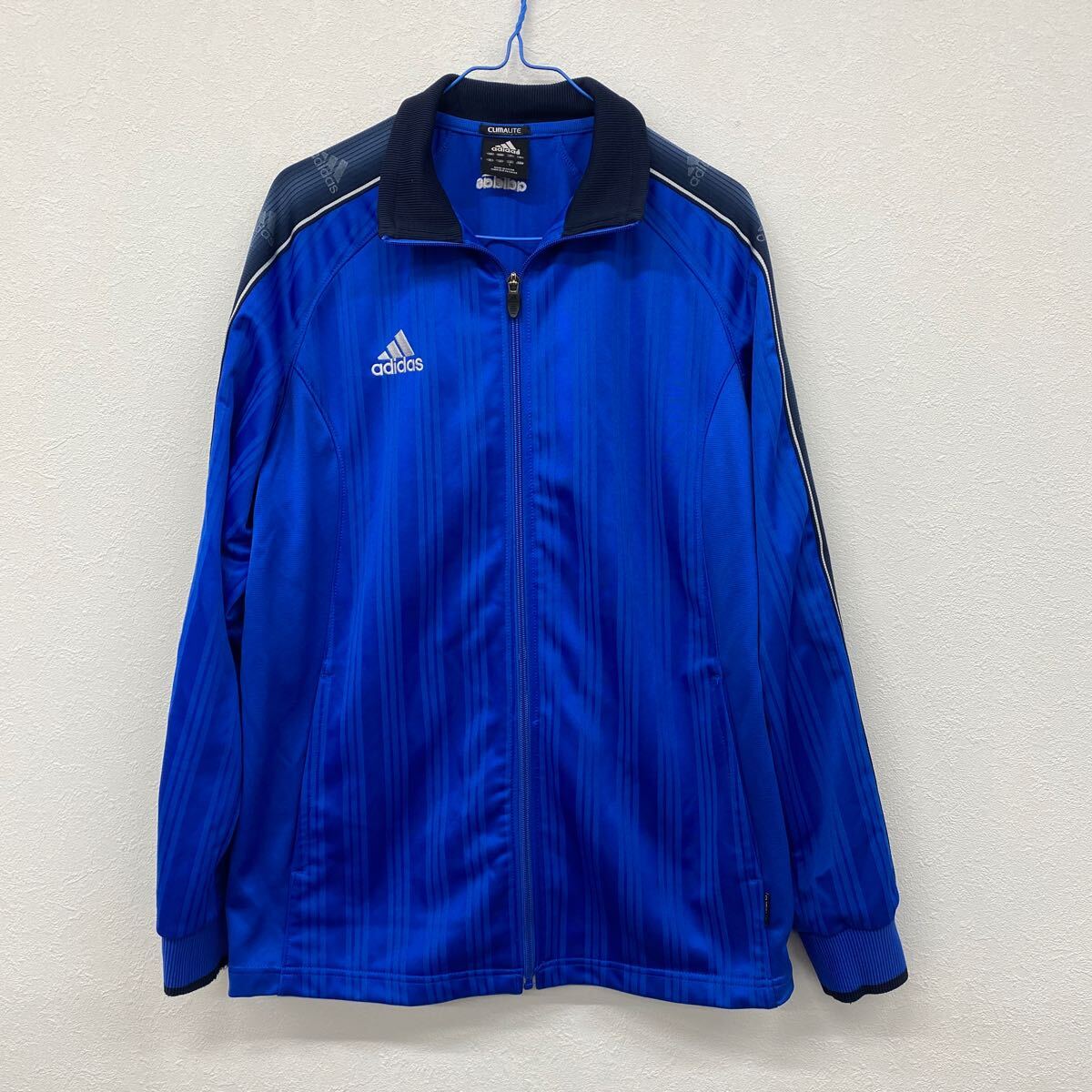 adidas アディダス  メンズ ジャージ 上着 ブルー Lサイズ ア18拍卖