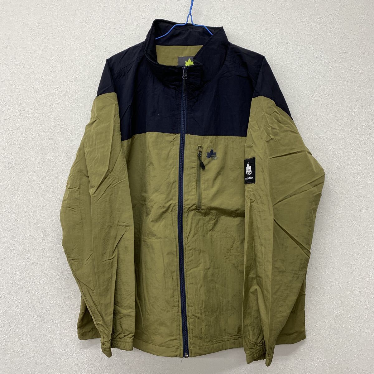 LOGOS Park ロゴス ナイロンジャケット アウター カーキ/ブラック 4L こ30拍卖