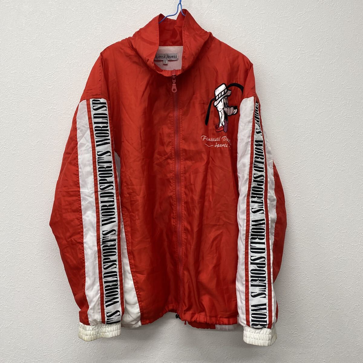 ATLANTA SPORTS ナイロンジャケット ジャージ プルート 赤 L さ4拍卖