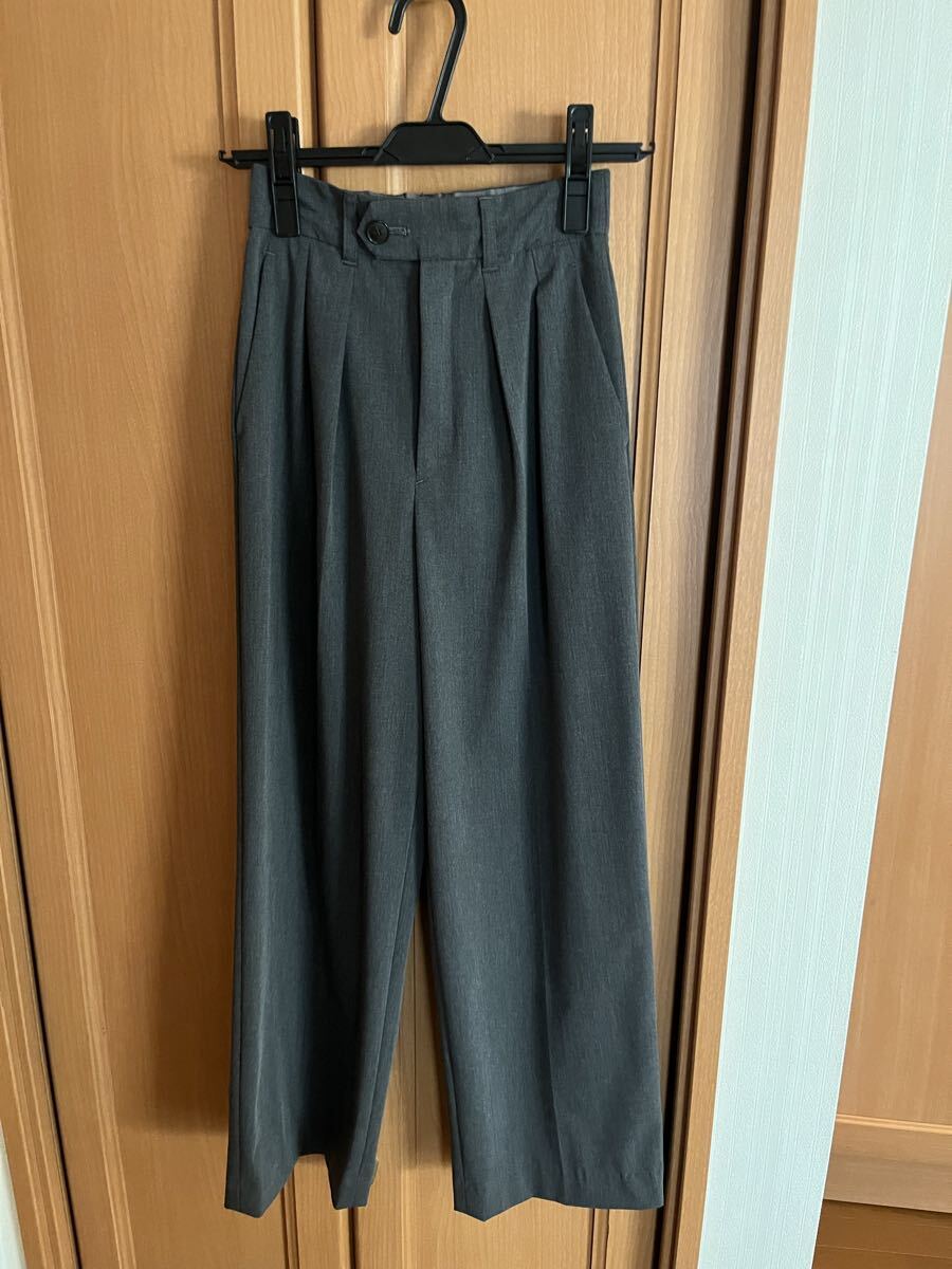 23区 ドライ2WAY ストレッチ ワイド パンツ グレー系 30 小さいサイズ拍卖