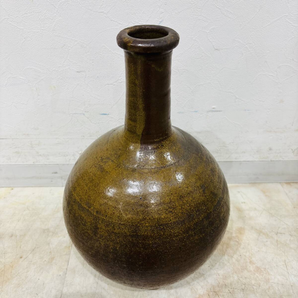 徳利 花瓶 花入 花器 花生 直径約26cm 高さ約40cm 華道具 伝統工芸 工芸品 骨董 古民家 古道具 古美術 レトロ アンティーク NC2095M拍卖