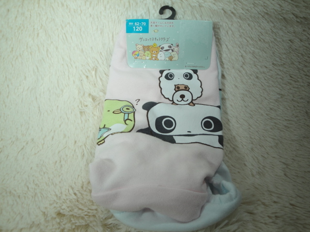 S新品120-664 サンエックスキャラクターズ ジュニアショーツ 薄ピンクバックプリント + 薄ブルーバックプリント 2枚組拍卖