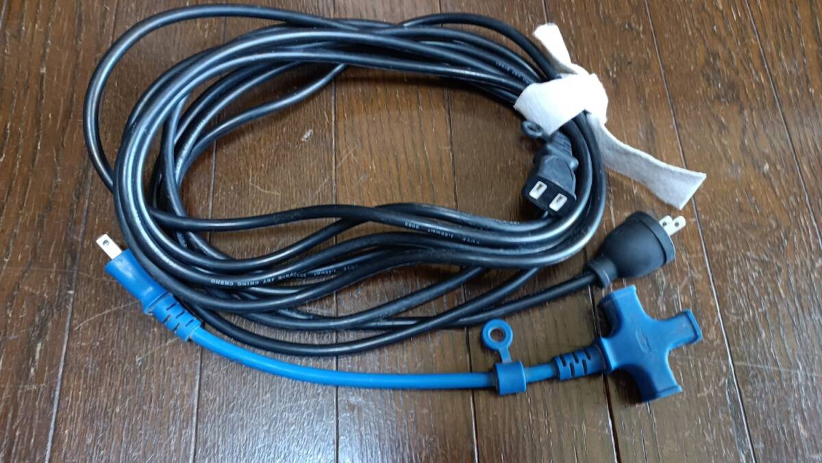 延長コード 15A 6.3M 1ツ口1個 3ツ口ショートタップ 1個 中古品拍卖