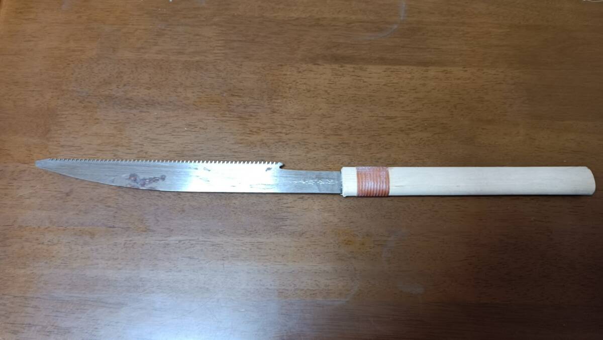 穴引鋸 製作者読み取り不明 刃長265mm 刃幅30mm 未使用 長期保管品拍卖