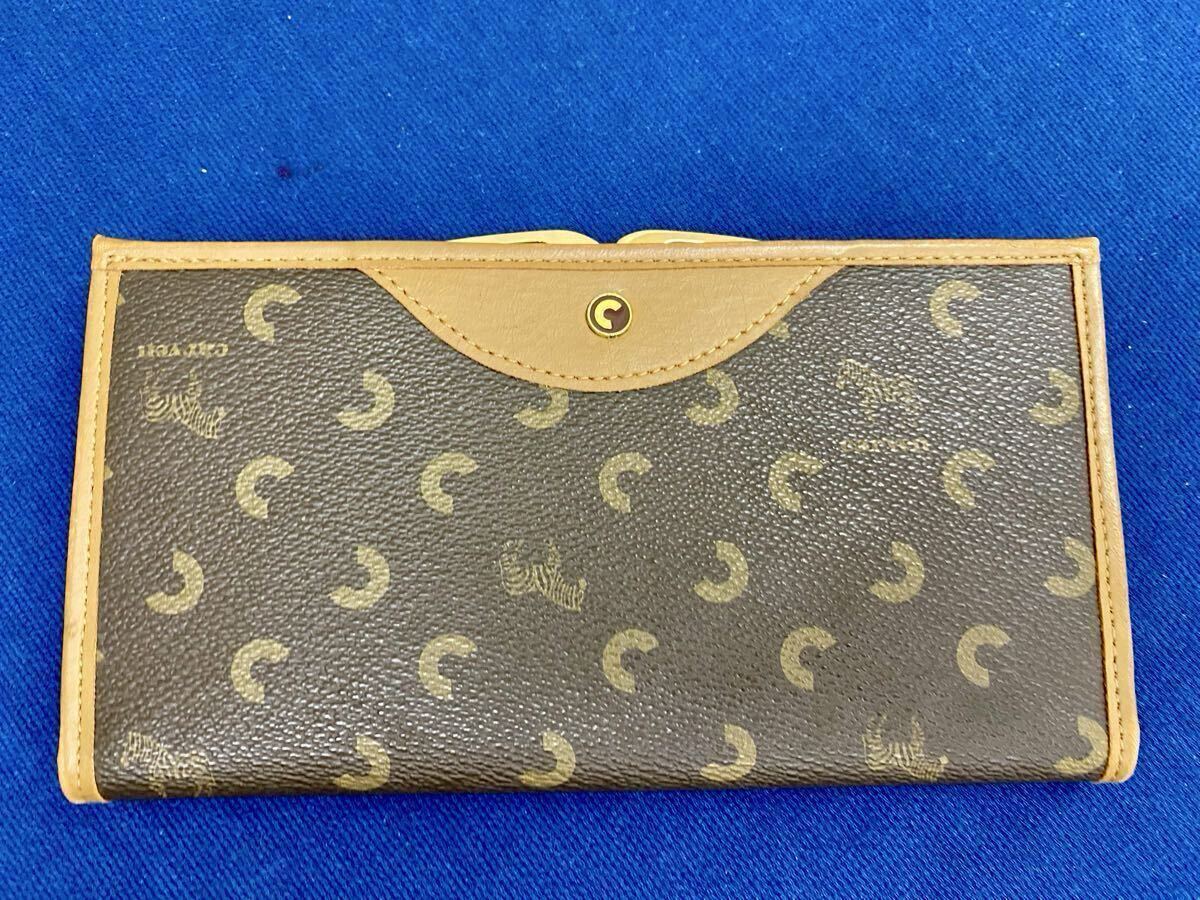 〈N8432〉CARVEN カルヴェン 長財布 ブラウン がま口拍卖