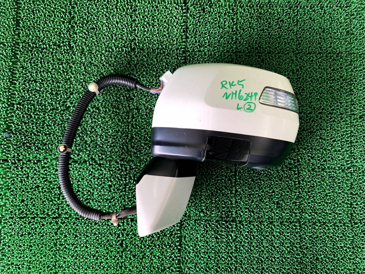 ●即決値段●② ホンダ ステップワゴン RK1 RK2 RK5 純正 ドアミラー 左 ウインカー カメラ付き カラー:NH624P拍卖