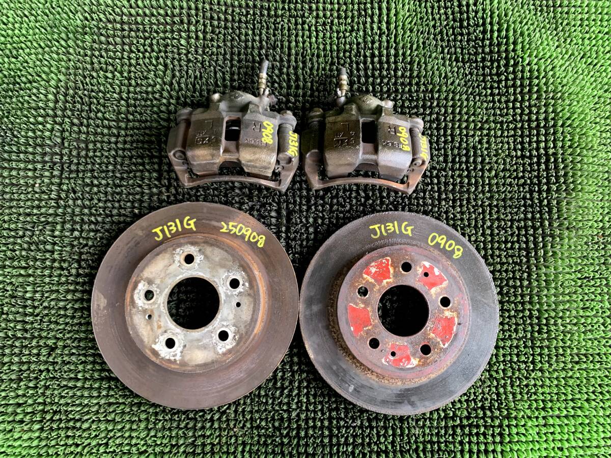 ●即決値段●ガタなし● 250908 ダイハツ テリオスキッド J131G ブレーキキャリパー 左右 ディスクローター拍卖