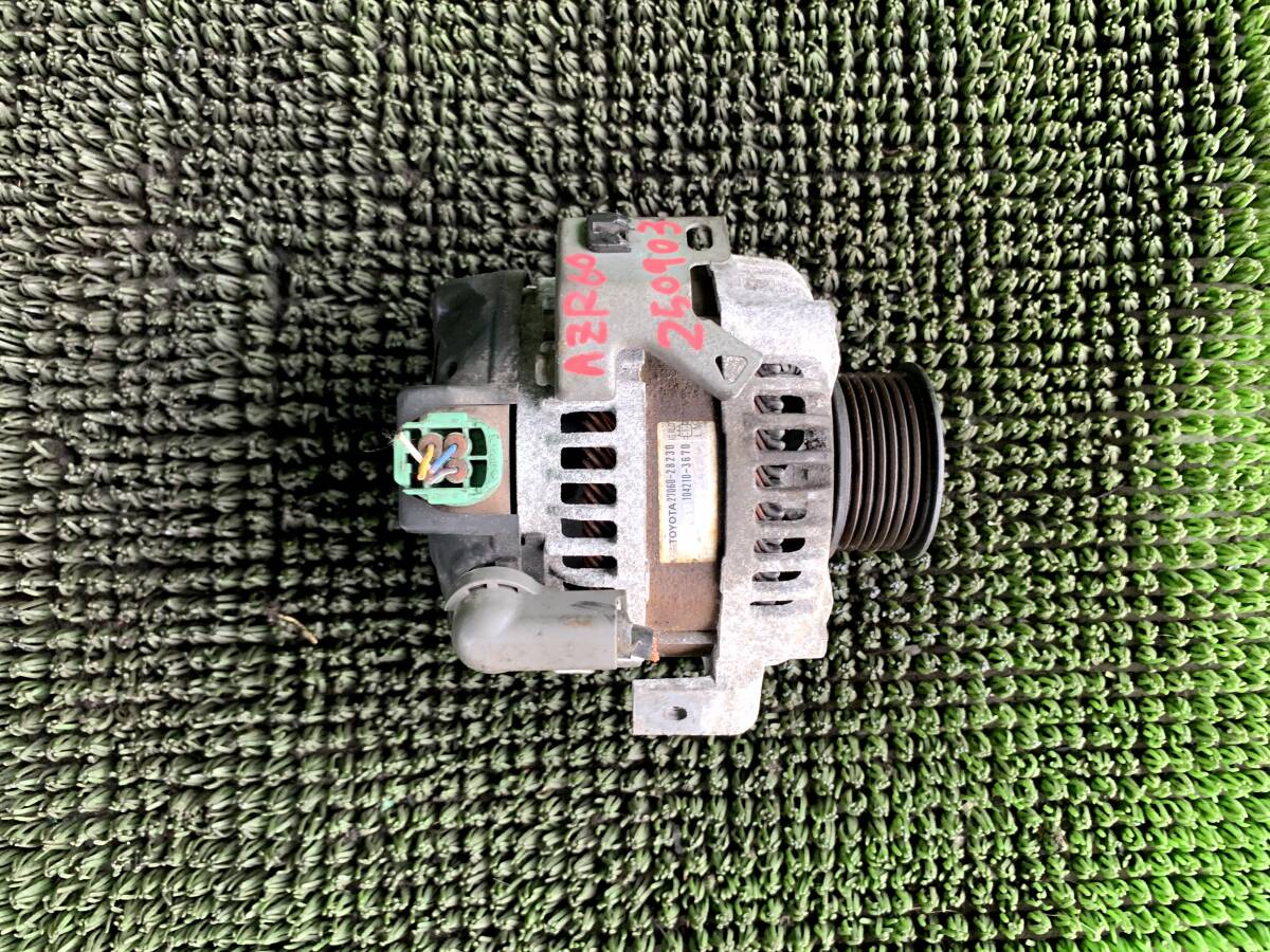 ●即決値段●動作OK● 98876KM トヨタ ノア ヴォクシーAZR60G 純正 ダイナモ オルタネーター 発電機 27060-28230 / 104210-3670拍卖