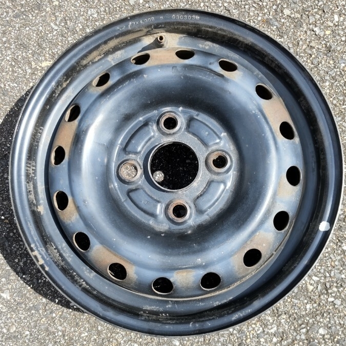 スチールホイール 鉄ホイール 鉄チン 中古 13インチ 4.00B PCD100 4穴 ダイハツ 2/3拍卖