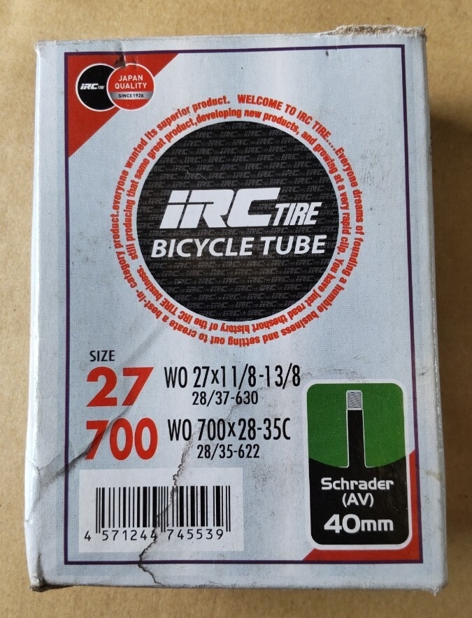 iRC アイアールシー 自転車 チューブ WO 27×11/8-13/8 28/37-630 WO 700×28-35C 28/35-622 米式バルブチューブ 未使用拍卖