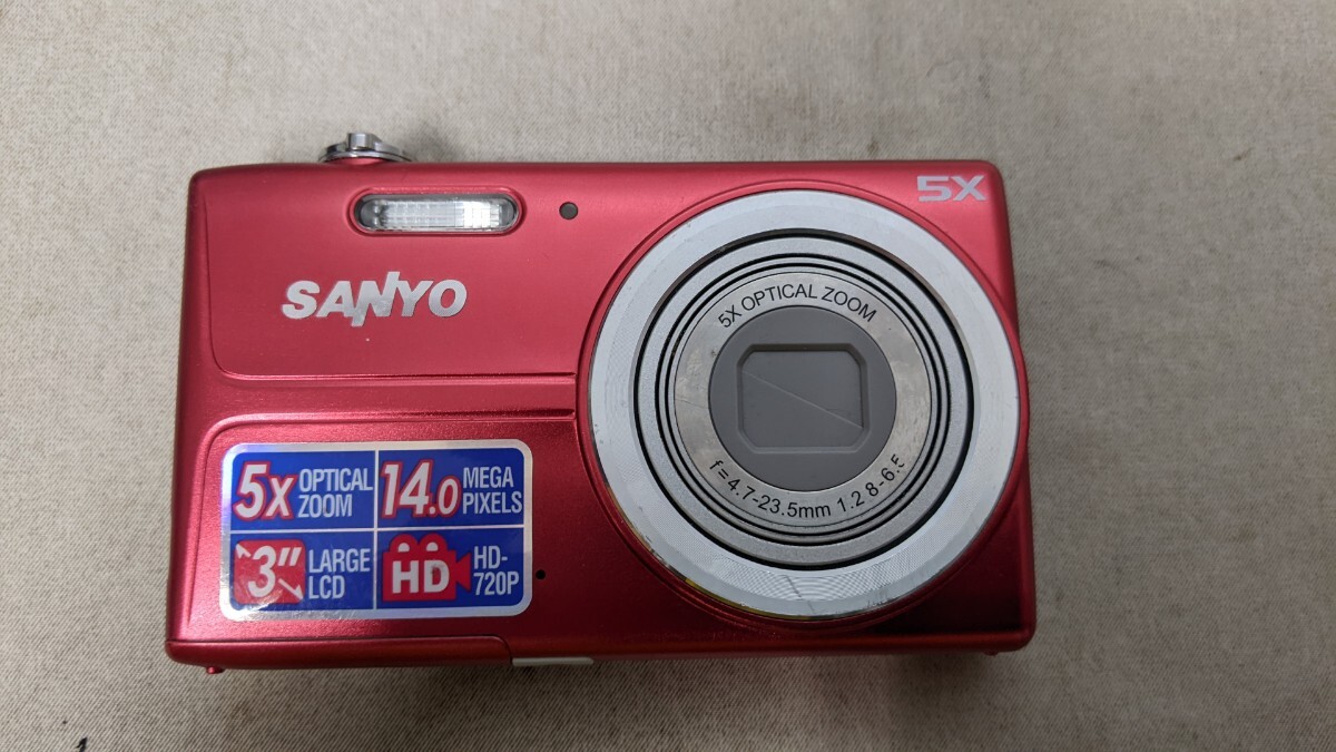 H5392 SANYO VPC-1496 コンパクトデジタルカメラ コンデジ/小型デジカメ/サンヨー/三洋 簡易動作確認OK 動作品 現状品 送料無料拍卖