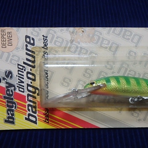 ディープミノーイング! オールド バグリー ディーパーダイビング バングオー 4 グリーンストライプ BAGLEY DEEPER DIVING BANG O DD4 S6G拍卖