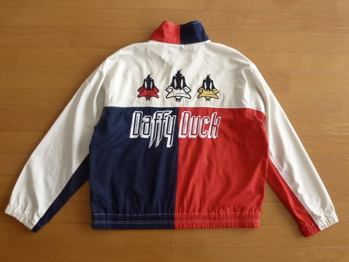 90s LOONEY TUNES × CASTELBAJAC カステルバジャック 切り替え 刺繍 ジップ ブルゾンジャケット DAFFY DUCK 即決あり!拍卖