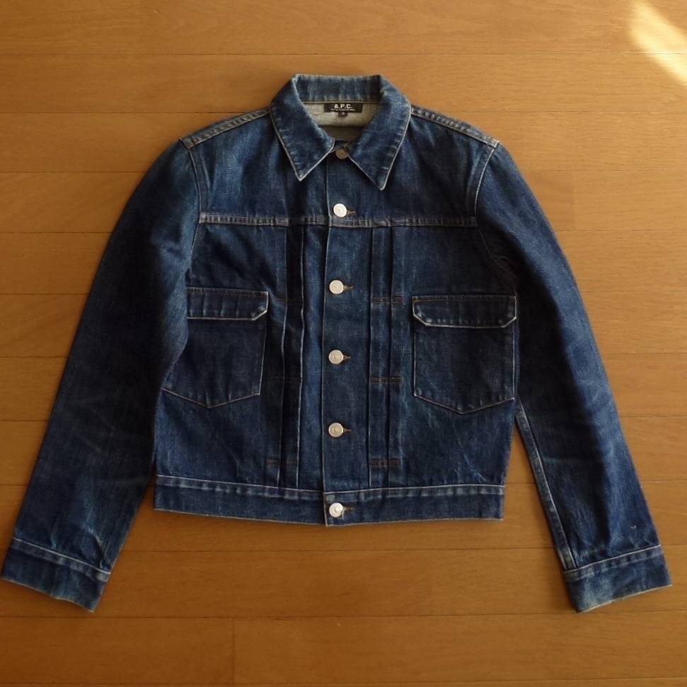 90s A.P.C. アーペーセー インディゴ デニムジャケット セルビッチ 日本製 即決あり!拍卖