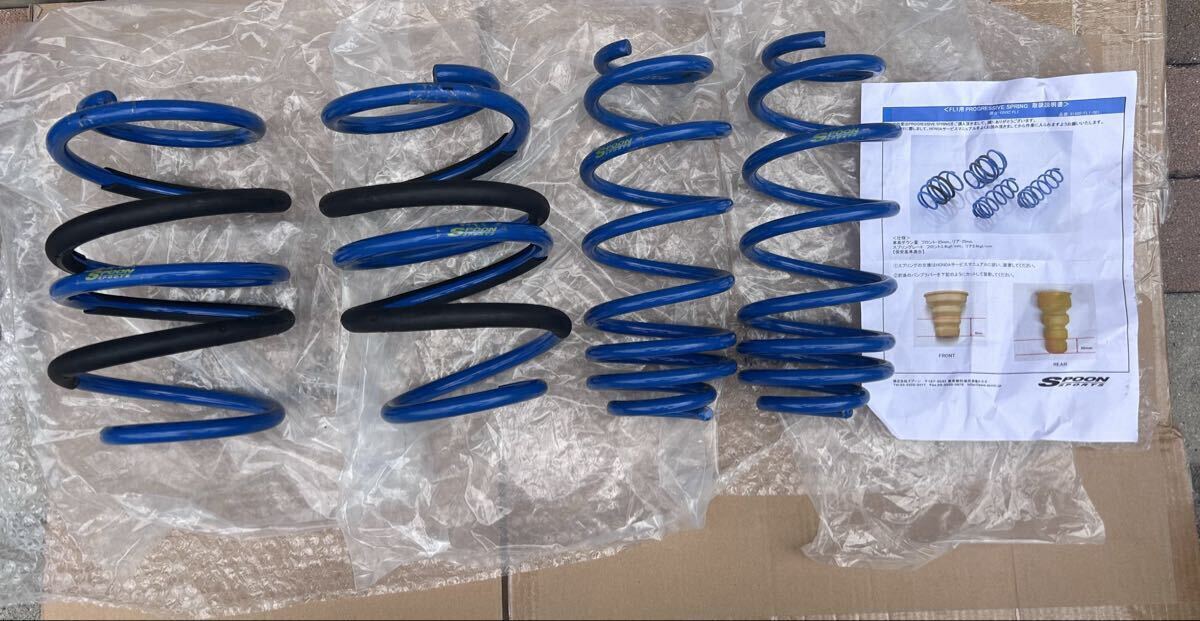 スプーン SPOON PROGRESSIVE SPRINGプログレッシブ スプリング 51400-FL1-001シビック CIVIC FL1用 中古品 美品 走行ほぼ無し 前後セット拍卖
