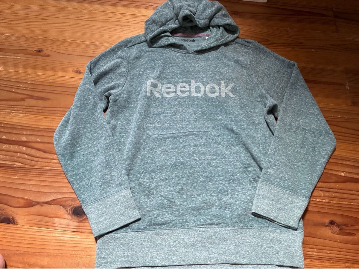 Reebok スゥエットパーカー 緑 グリーン Lサイズ リーボック スポーツウェアー  トレーナー  パーカー トップス 拍卖
