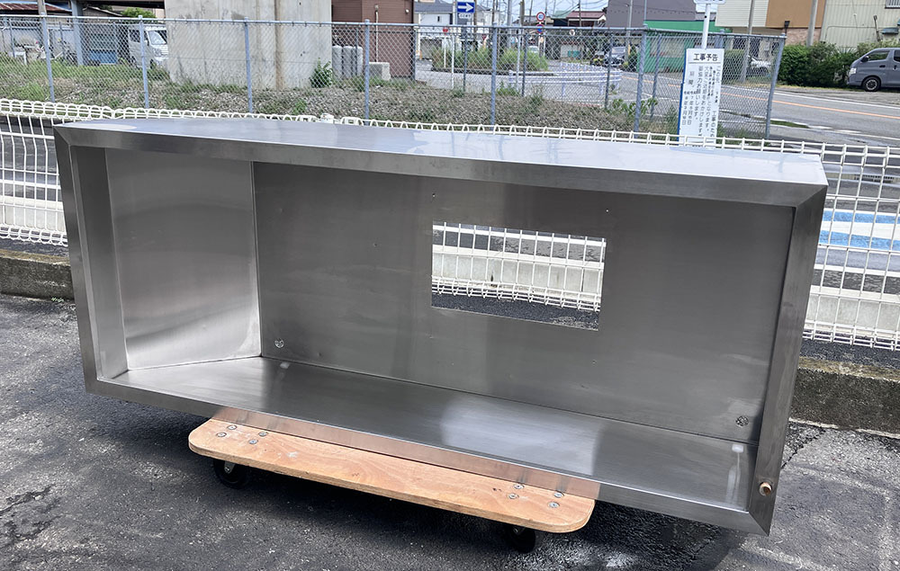 即決 レンジフード 幅1590(1330)奥行650 高さ380mm (5角形型) ステンレス ダクトフード 換気 排気 厨房 業務用 中古拍卖