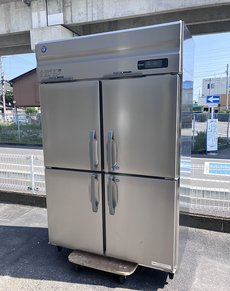 2022年製 ホシザキ 縦型冷凍冷蔵庫 HRF-120AFT-3-1 三相200V 幅1200 奥行650 高さ1910 蒸発装置付 4ドア 2凍2蔵 厨房 業務用 中古拍卖