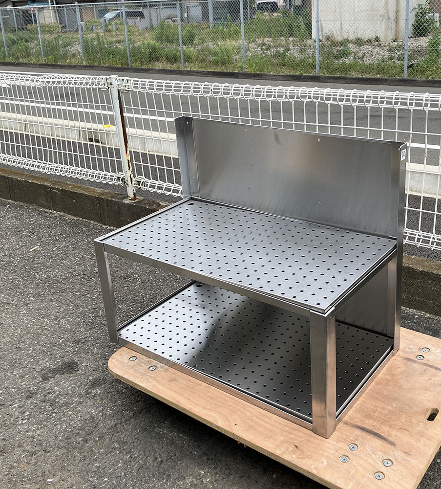 即決 水切棚2段 幅750 奥行405 高さ590mm ラックシェルフ 食器乾燥 ステンレス 食器棚 壁掛 厨房 業務用 中古拍卖