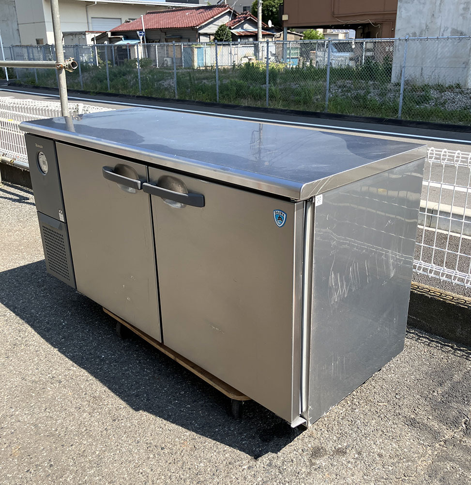 即決 2020年製 大和冷機 冷蔵コールドテーブル 5261-CD-NP-EC 100V 幅1500 奥行600 高さ800mm 2ドア ピラーレス 厨房 業務用 中古拍卖