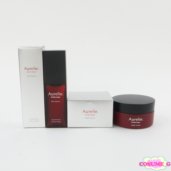 Aurelie. オレリー リンクルリペア セラム 30ml リンクルリペアナイトクリーム 30g 2点セット 未使用 C691拍卖