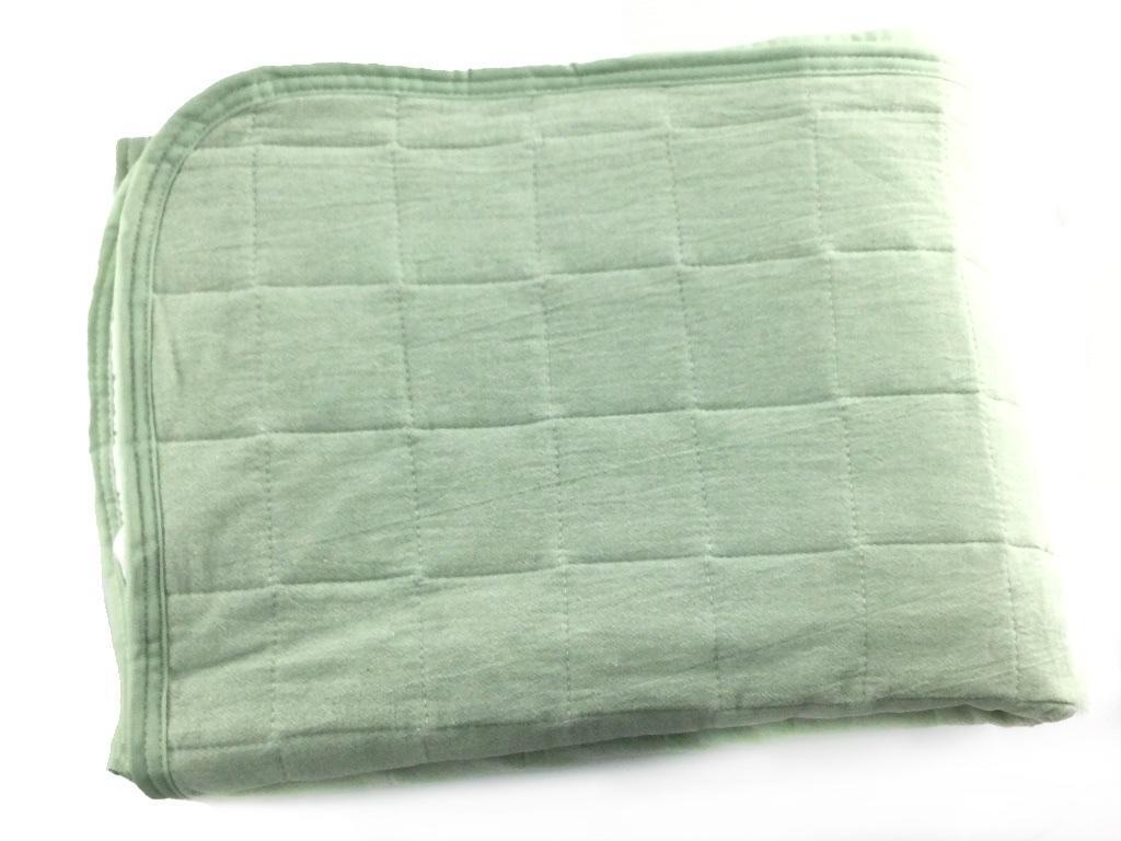 敷きパッド 寝具 綿100% 洗いざらし シングル 幅100x205cm ペールフレッシュグリーン拍卖