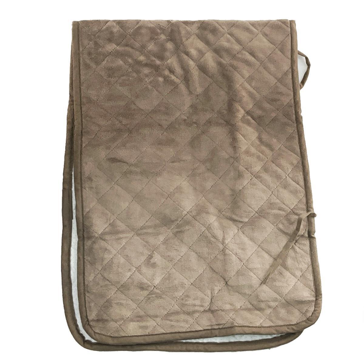 吸湿発熱 キルトチェアカバー ウォームコア 洗える 座面幅50x長さ140cm チョコレートブラウン 冬拍卖