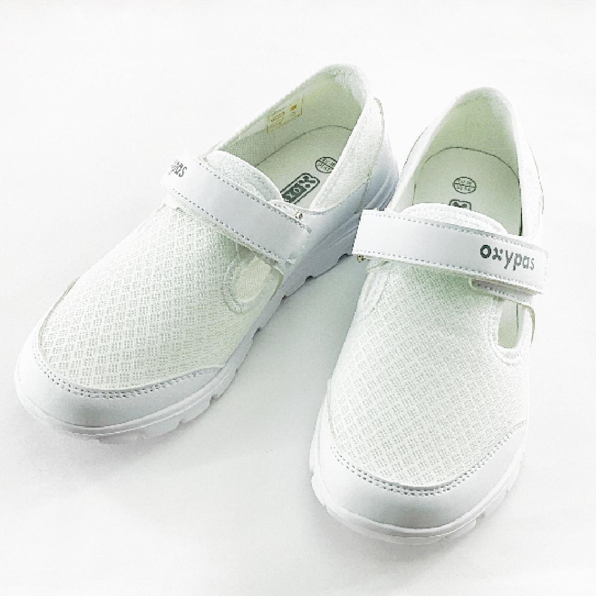 オキシパス Laure ナースシューズ 軽量メッシュシューズ 看護師 介護士 23.5cm ホワイト拍卖