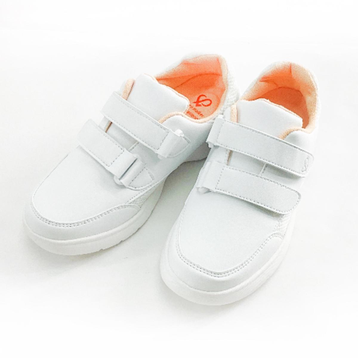 ピュアウォーカー プロフェッショナル PW7755 看護師 介護士 2WAYダブルベルト 22.5cm ホワイト拍卖