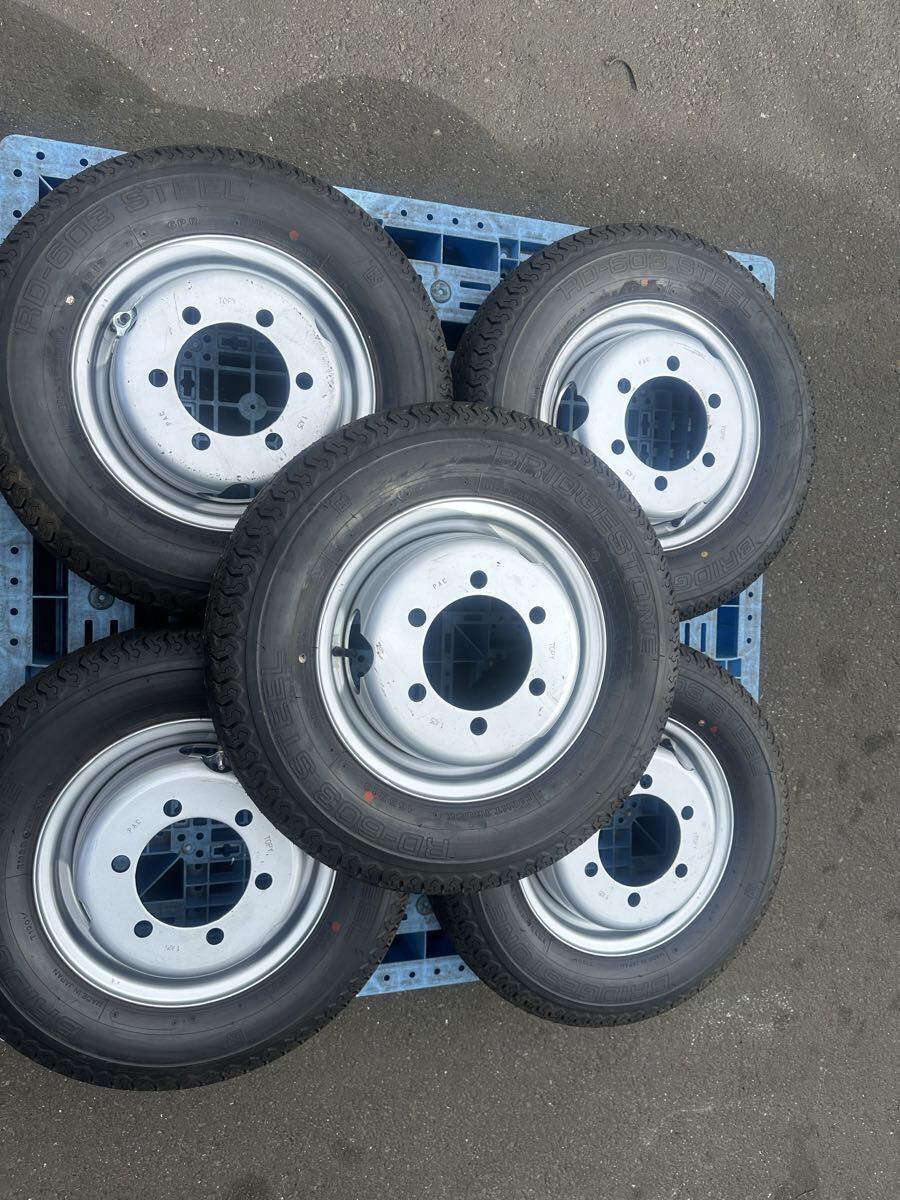 スチール付き 夏 4本SET 165R13 ×5 6PR LT ブリヂストン RD-603 2024年製 9.5分山 ダブルタイヤ 送料着払い拍卖