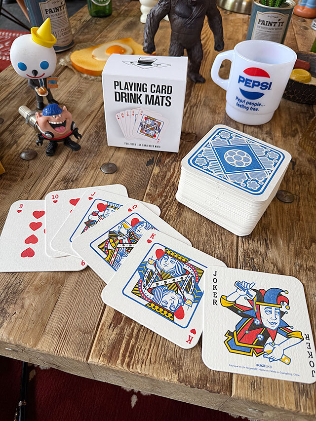 トランプ柄のペーパーコースター プレイングカード ドリンクマット 54枚入り ■ アメリカン雑貨 アメリカ雑貨拍卖