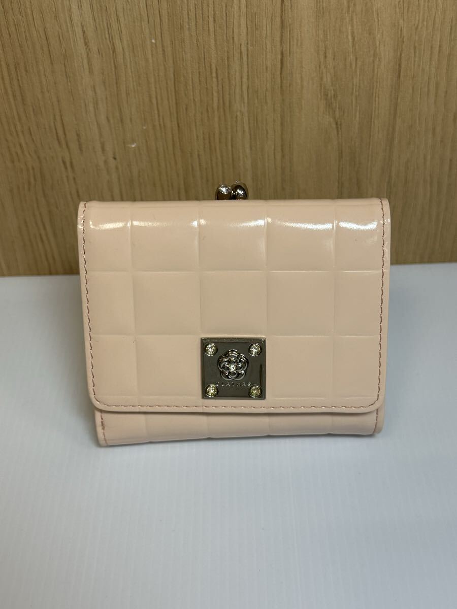 Y09018 CLATHAS クレイサス 三つ折り財布 がま口 財布拍卖