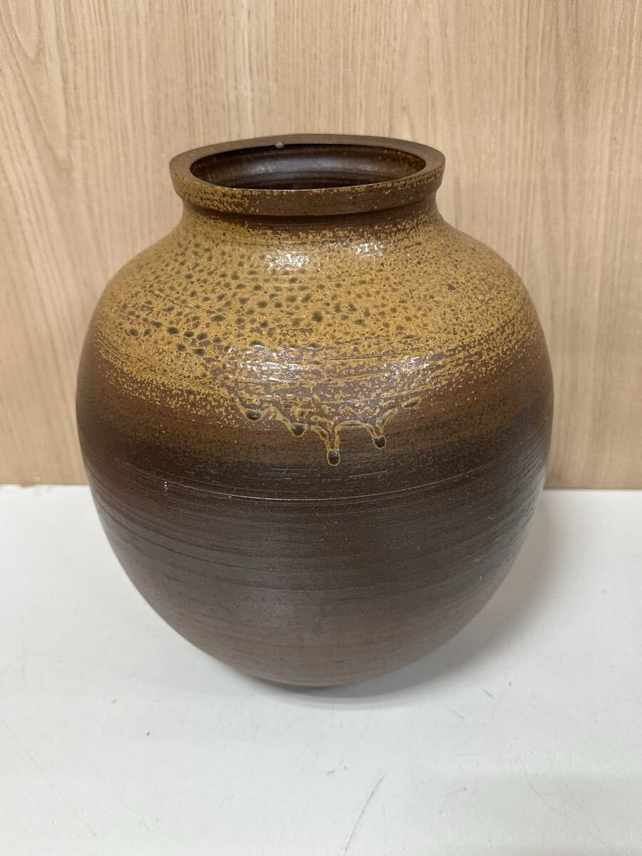 Y09044 花瓶 花器 花入 壺 高さ約27㎝ 茶道具 華道具拍卖