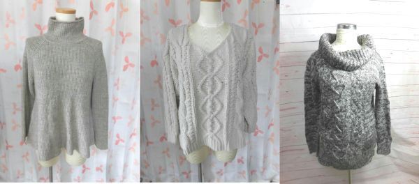 3 セーター3枚まとめてMサイズ2枚 M~L1枚拍卖