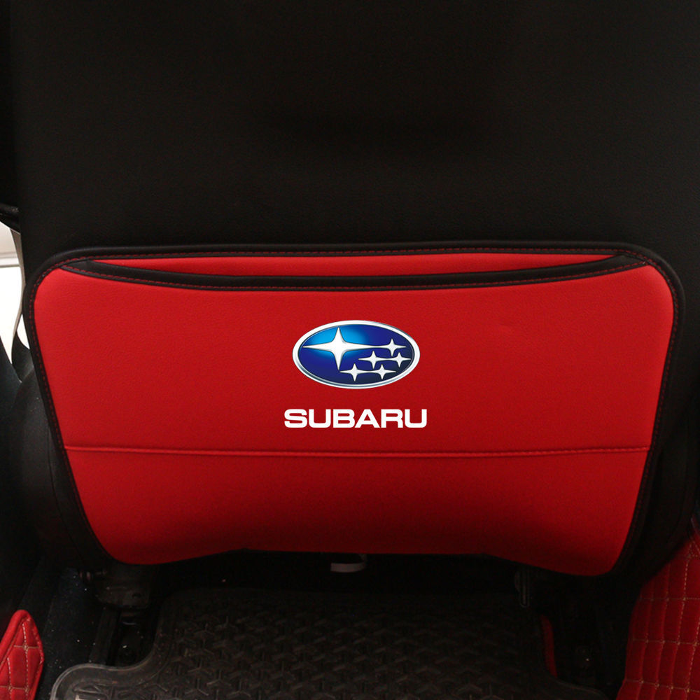 スバル SUBARU シートバック キックガード 本革 2点セット キックガード カバー ガード マット取付簡単 LOGO 3色選択可拍卖