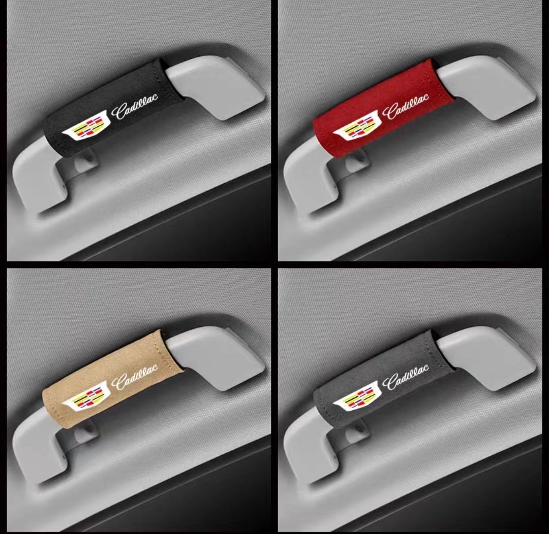 キャデラック Cadillac アシストグリップカバー 4枚セット ルーフハンドル保護カバー 車グリップカバー スエード素材取っ手カバー 4色選択拍卖