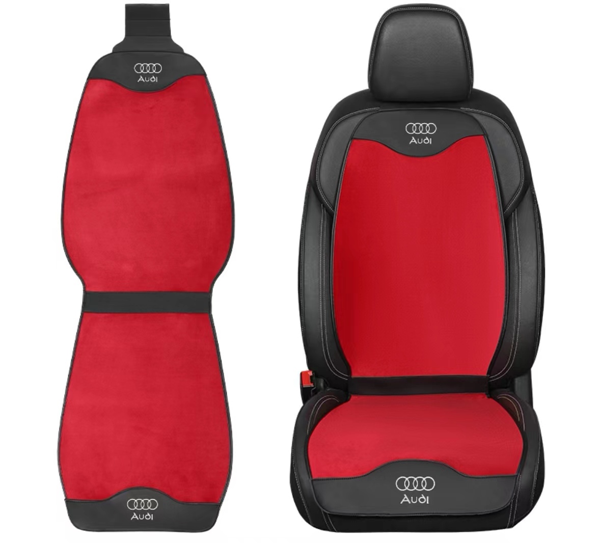 アウディ AUDI 刺繍ロゴ入り 運転席&助手席 座布団 通気性弾性 シートカバーセット シート シートクッションシートカバー 座席の背もたれ拍卖