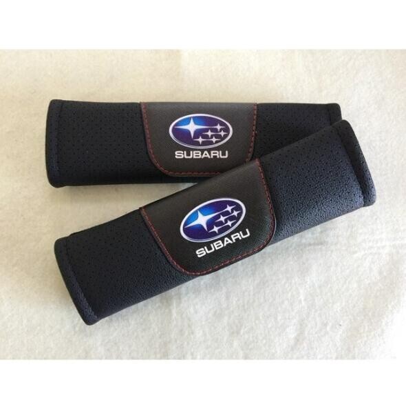 新作 スバル 専用 高級 シートベルトパッド 本革 シートベルトカバー 2枚セット 高級感&快適性アップ LOGO 付 3色選択可拍卖