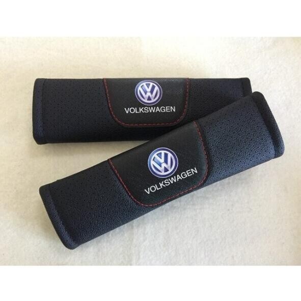 新作 フォルクスワーゲン 専用 高級 シートベルトパッド 本革 シートベルトカバー 2枚セット 高級感&快適性アップ LOGO 付 3色選択可拍卖