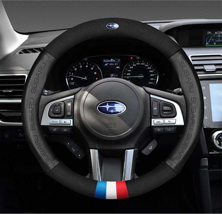 ★激レア★スバル★ハンドルカバー★高級革★ステアリングカバー★運動型★拍卖