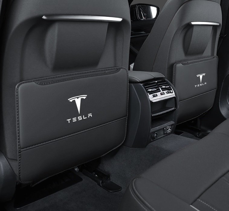 テスラ TESLA シートバックポケット キックガード バックプロテクター キックマット 車用シートカバー 蹴り防止 2点セット拍卖