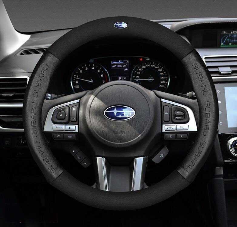 スバル Subaru ハンドルカバー高級革ステアリングカバー拍卖