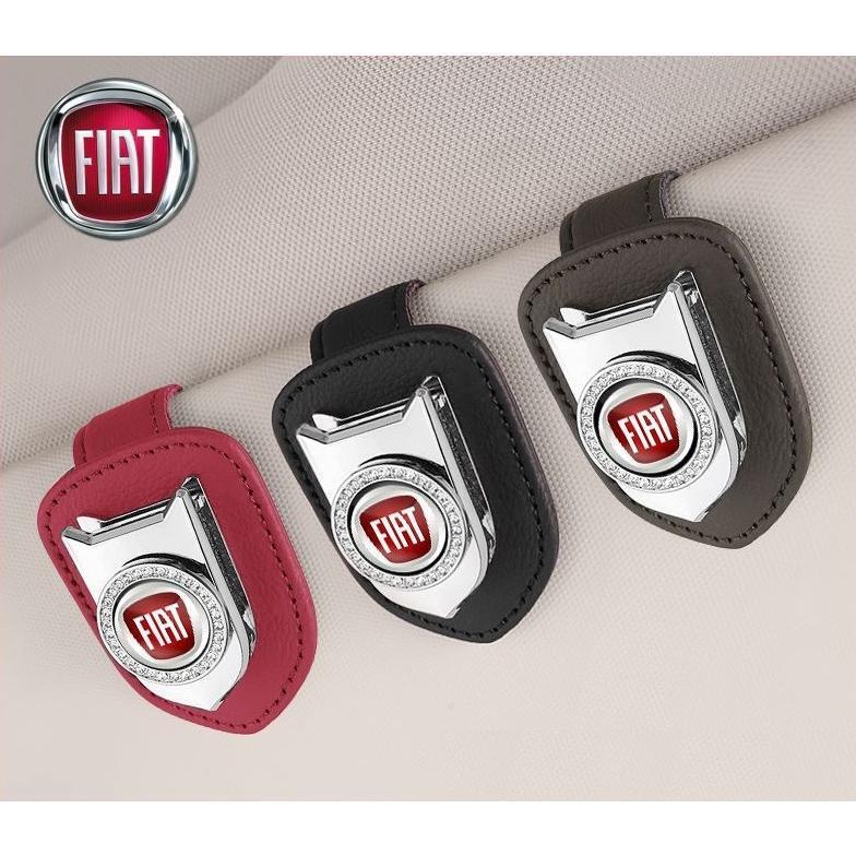 フィアット 車載メガネクリップ サングラスクリップ メガネボックス 車用 4色選択可 クリップ式開閉 サンバイザー 人工ダイヤモンドエッジ拍卖