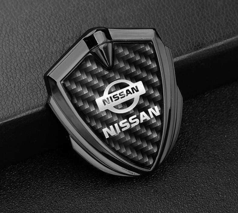 ★新品★3D★日産 ニッサン NISSAN★エンブレム★炭素繊維★バッジ ステッカー フェンダーバッジ シール装飾★ブラック★拍卖
