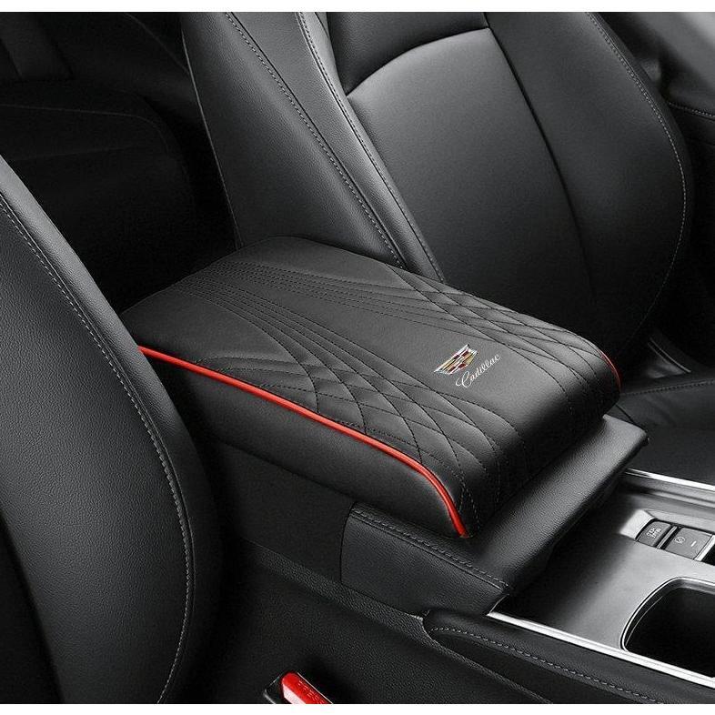 キャデラック Cadillac 車 アームレストマット コンソールボックスパッド 形状記憶 肘置きカバー 収納ボックスマット 革製 高めパッド 拍卖