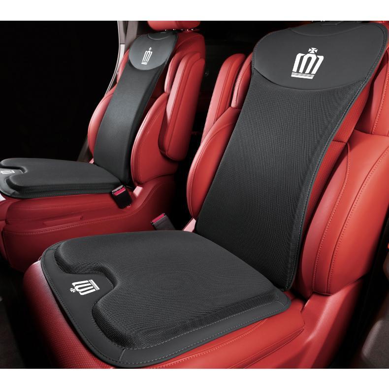 クラウン 車用シートカバーセット シートクッション レーヨン生地+PUレザー 前座席用座布団1枚+座席の背もたれ1枚拍卖