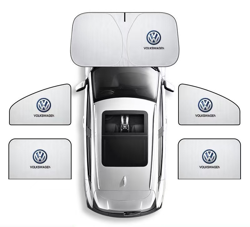 新作 フォルクスワーゲン フロントガラス サンシェード 車窓遮 磁石式車用カーテン 簡単取り付け 全シリーズ 汎用★5枚セット★収納袋付拍卖