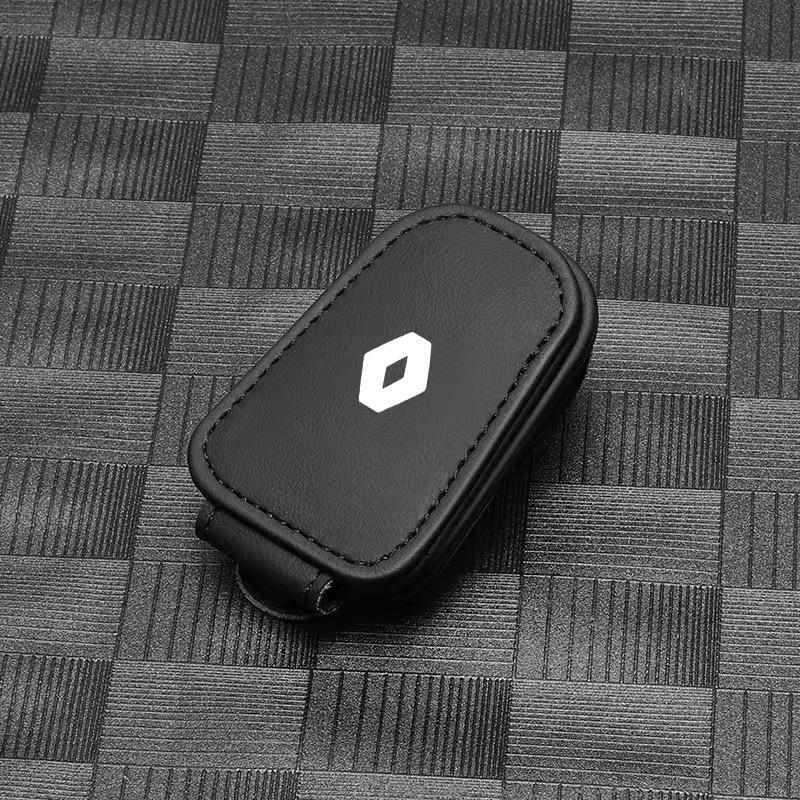 ルノー RENAULT サングラスクリップ 車用収納 車載サングラスホルダー 眼鏡ホルダー PUレザー サンバイザー 取付簡単拍卖