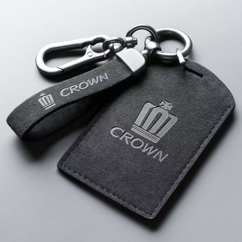 クラウン CROWN 専用 キーケース アルカンターラ製 キーカバー キーホルダー カード式 3色選択拍卖